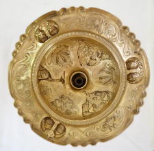 Ornate French antique solid silver gilt Baroque Chapel Set